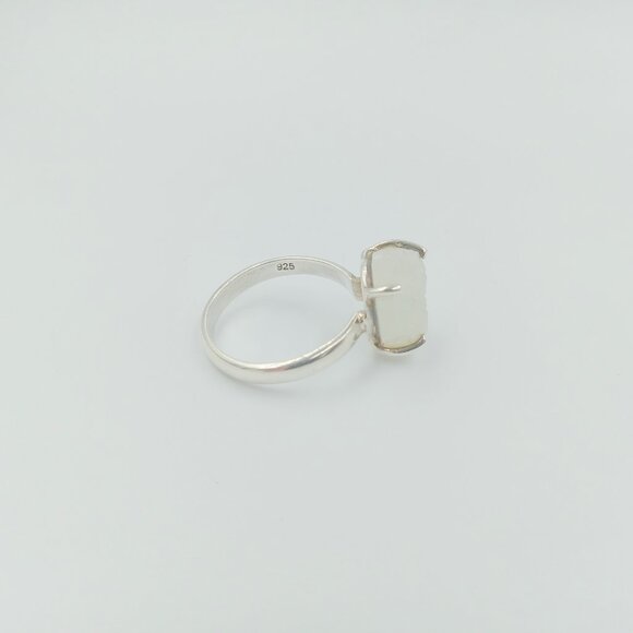 Sterling Silver Raw Rock Crystal Quartz - Picture 7 of 14